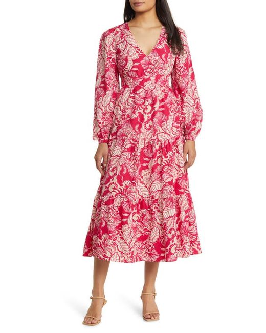 Lilly Pulitzer® Lilly Pulitzer Tinslee Long Sleeve Tiered Midi Dress 00