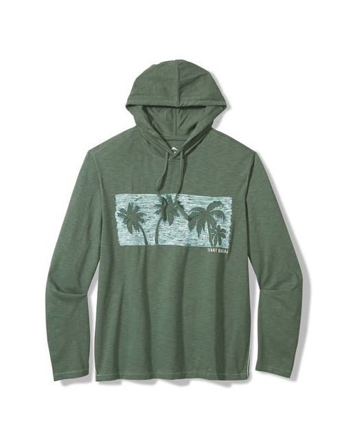 Tommy Bahama Palm Tree Reflections Embroidered Organic Cotton Slub Jersey Hoodie
