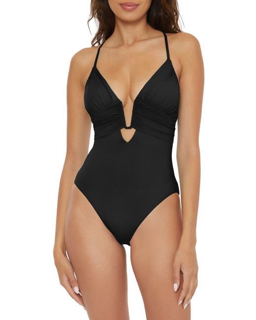 Becca Code Plunge One-Piece Swimsuit