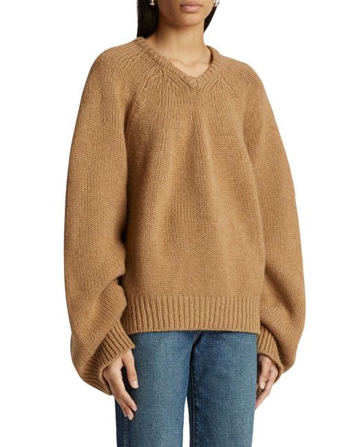Khaite Nalani Cashmere V-Neck Sweater Small