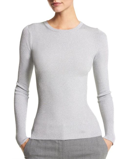 Michael Kors Collection Hutton Metallic Cashmere Rib Sweater Small
