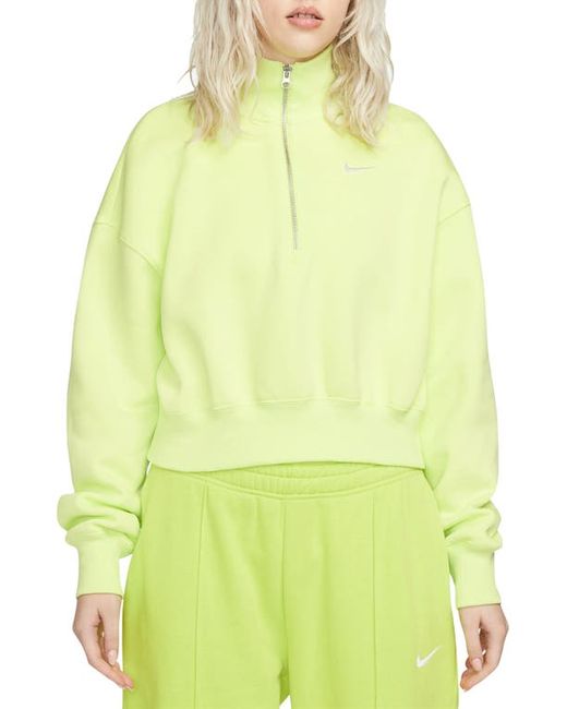Nike Sportswear Phoenix Fleece Crop Sweatshirt Lt Lemon Twist/Sail