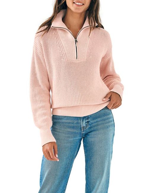 Faherty Sunwash Mariner Organic Cotton Quarter Zip Sweater