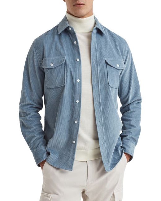 Reiss Bonucci Corduroy Button-Up Shirt Jacket Small