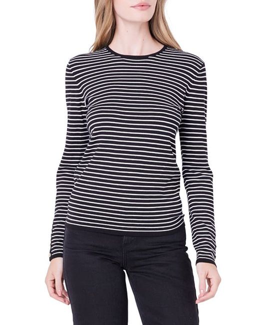 English Factory Stripe Sweater Black