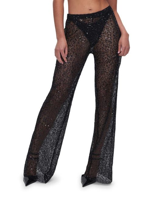 Good American Sequin Wide Leg Cover-Up Pants Small