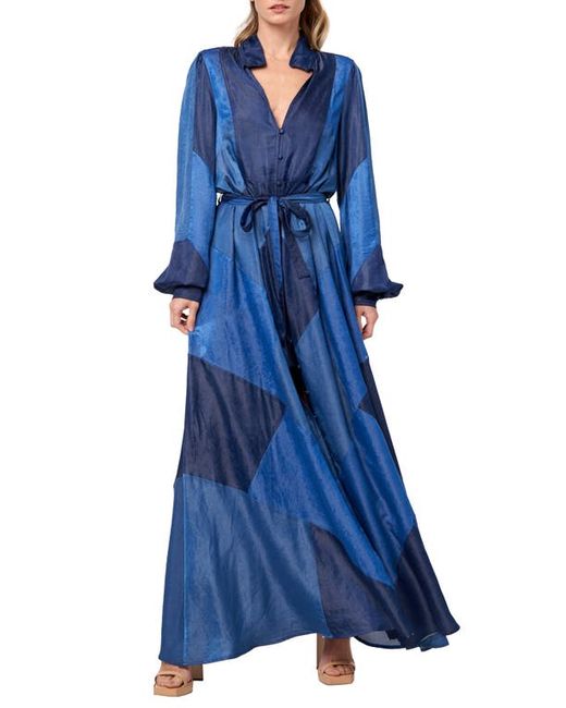 Ciebon Evita Patchwork Long Sleeve Dress X-Small