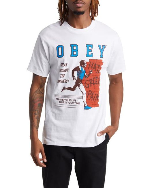Obey Break Barriers Graphic T-Shirt Small