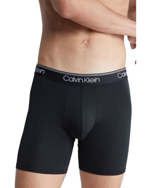 Calvin Klein 3-Pack Low Rise Microfiber Stretch Boxer Briefs Gf0 W/Bl