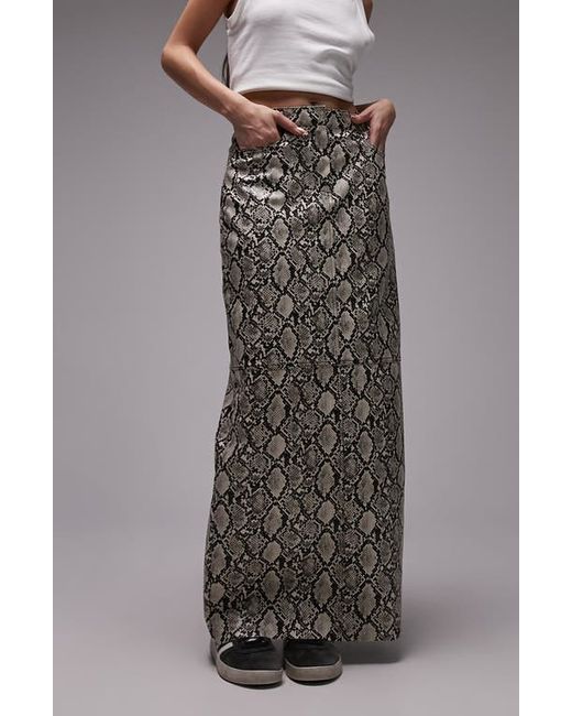 TopShop Faux Leather Maxi Skirt 2 Us