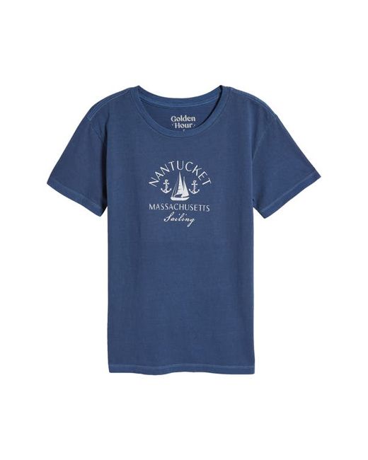 Golden Hour Nantucket Sailing Cotton Graphic T-Shirt X-Small