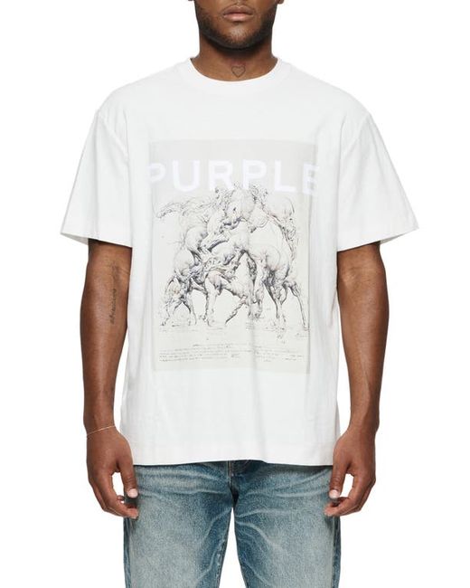 Purple Brand Textured Logo Graphic T-Shirt Small