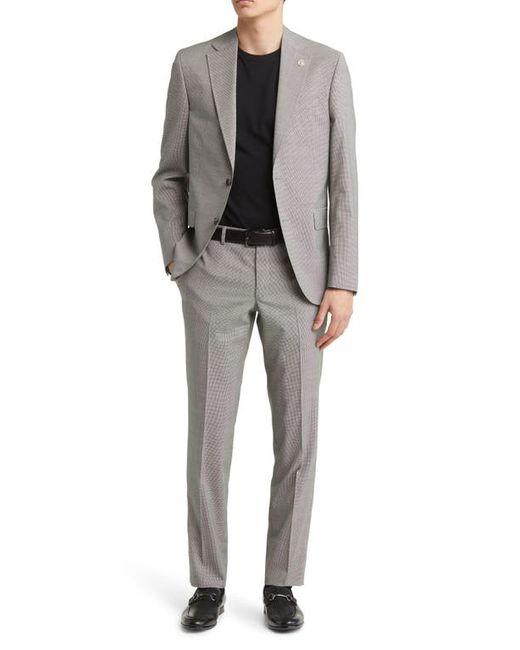 Ted Baker London Roger Extra Slim Fit Mini Houndstooth Wool Suit Short