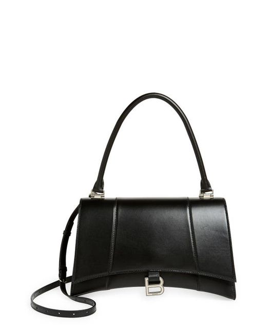 Balenciaga Medium Hourglass Hinge Leather Top Handle Bag