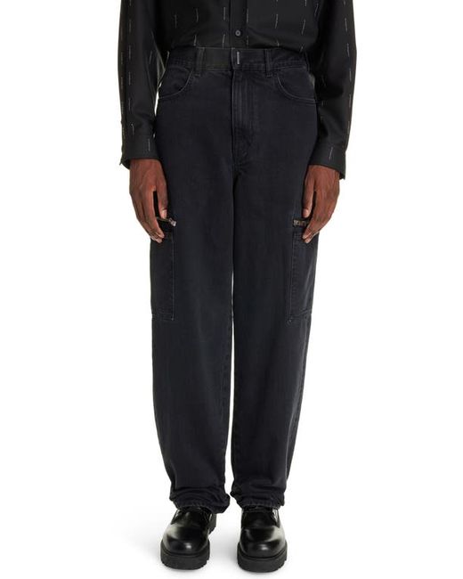 Givenchy Loose Fit 4G Logo Stretch Cargo Jeans