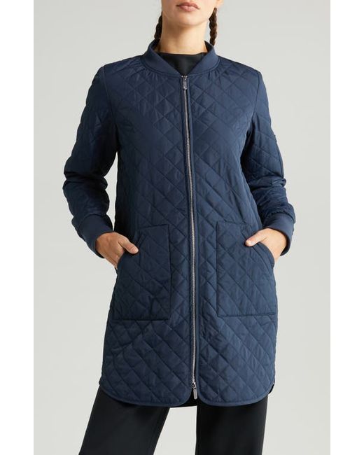 Zella Longline Water Resistant Quilted Bomber Jacket X-Small