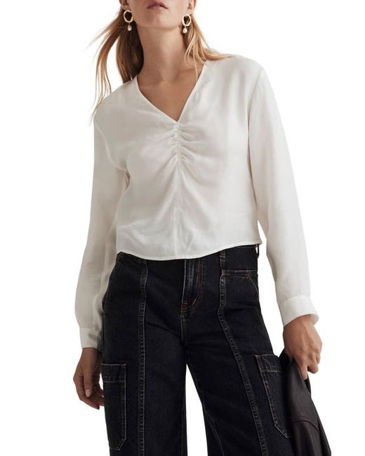 Madewell Brushed Ruched Top