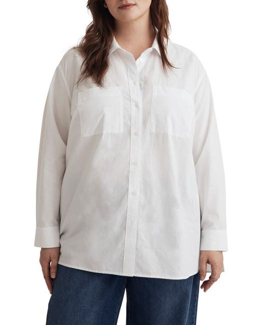 Madewell Signature Poplin Oversized Patch Pocket Button-Up Shirt 1X