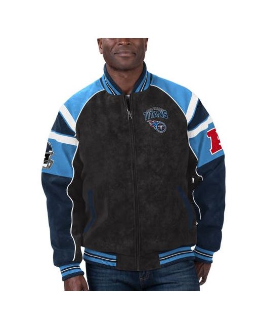 G-iii Sports By Carl Banks Tennessee Titans Faux Suede Raglan Full-Zip Varsity Jacket