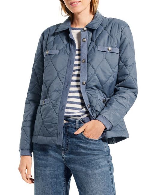 Nic+Zoe Onion Quilted Mixed Media Puffer Jacket