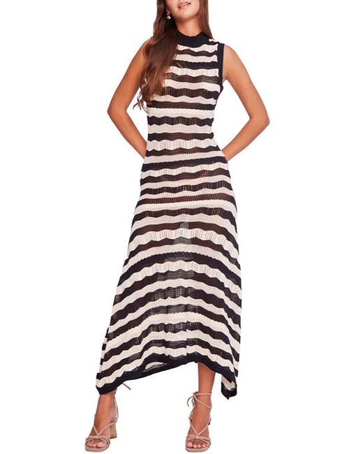 Capittana Mila Stripe Crochet Sleeveless Cover-Up Dress X-Small