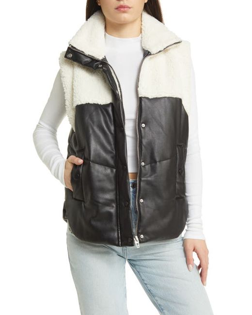 Blank NYC Faux Leather Shearling Vest X-Small