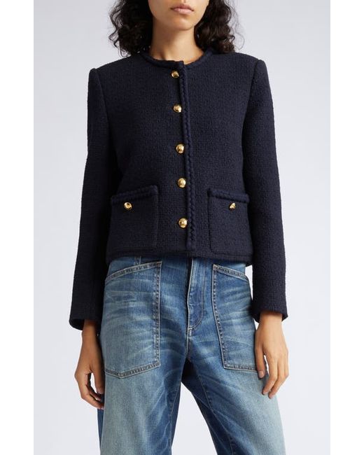 Nili Lotan Iman Crop Tweed Jacket