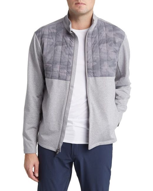 Johnnie-o Godwin Mixed Media Quilted Knit Zip Jacket