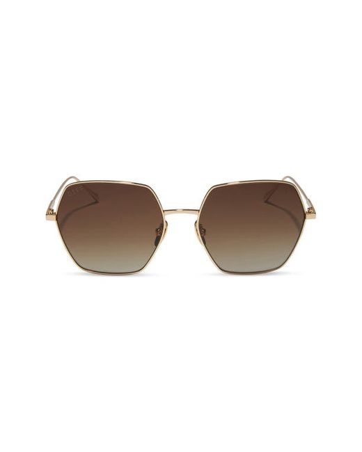 Diff Harlowe 55mm Gradient Polarized Square Sunglasses