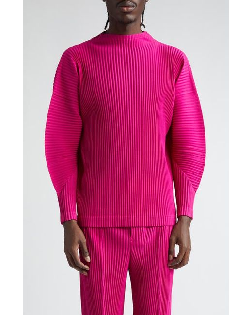 Homme Pliss Issey Miyake Monthly Colors November Pleated Mock Neck Top