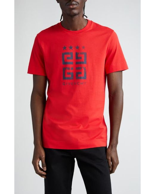 Givenchy Slim Fit 4G Logo Cotton Graphic T-Shirt
