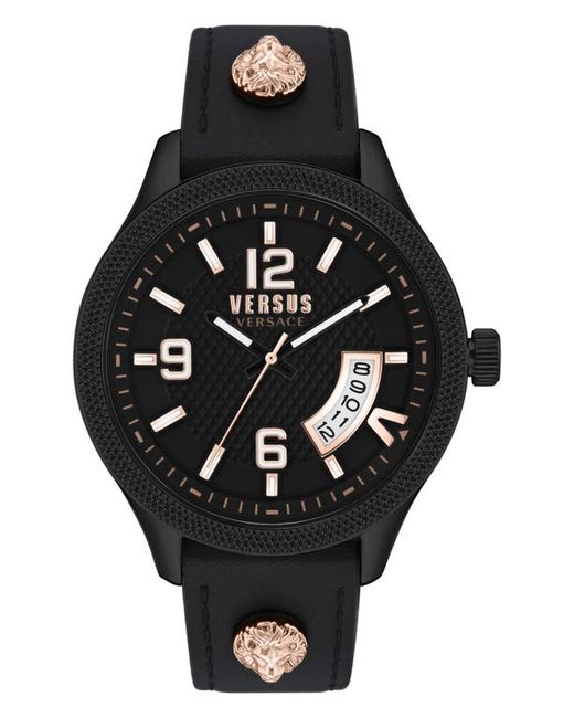 Versus Reale Leather Strap Watch 44mm