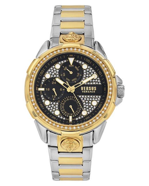 Versus 6E Arrondissement Crystal Multifunction Bracelet Watch 46mm