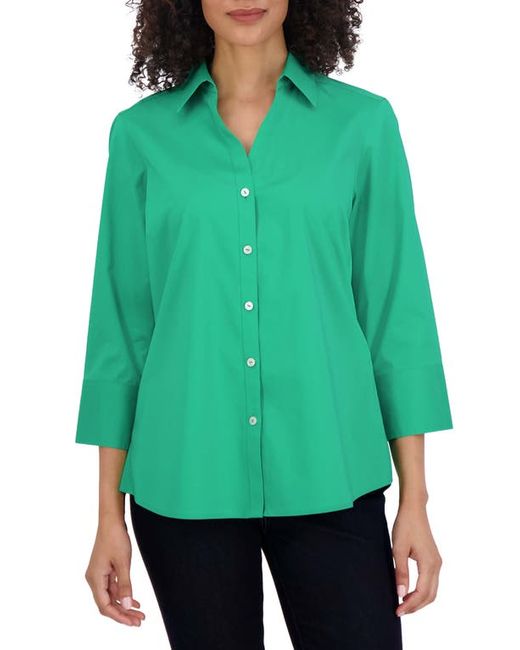 Foxcroft Mary Button-Up Blouse
