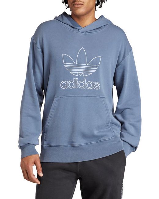 Adidas Adicolor Trefoil Outline Cotton French Terry Hoodie Small R