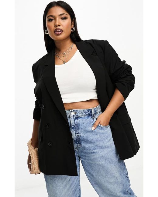 Asos Design Curve Double Breasted Blazer