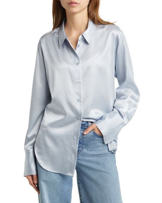 Frame The Standard Stretch Silk Button-Up Shirt