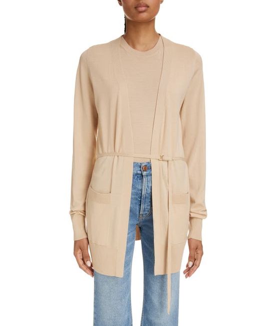 Chloé Belted Wool Cardigan Small