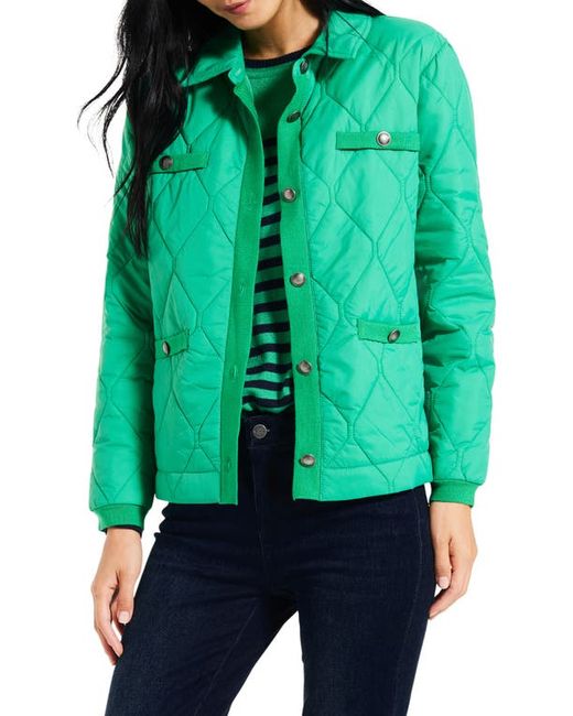Nic+Zoe Onion Quilted Mixed Media Puffer Jacket 1X