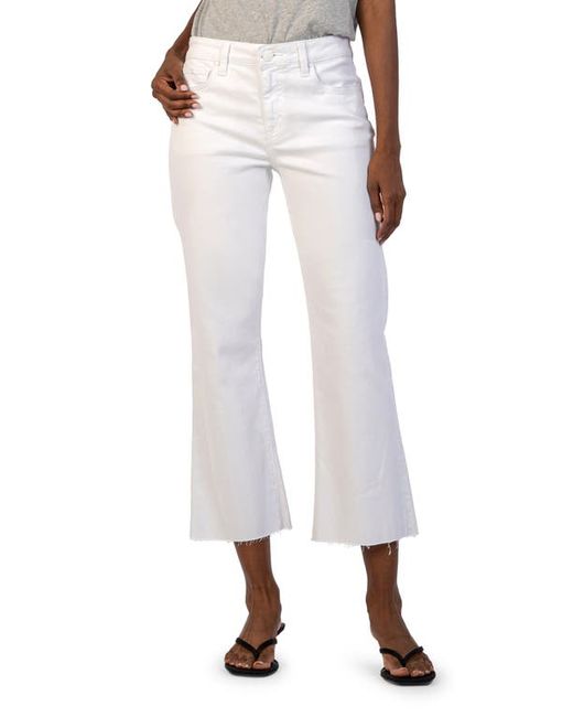 KUT from the Kloth Kelsey Raw Hem High Waist Ankle Flare Jeans 00