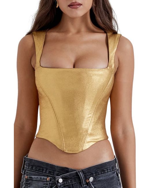 House Of Cb Foil Corset Top X-Small