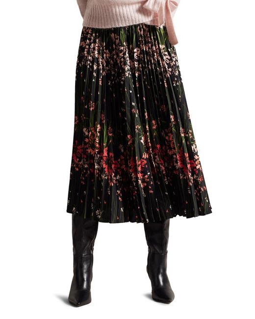 Ted Baker London Enricaa Floral Pleated Midi Skirt