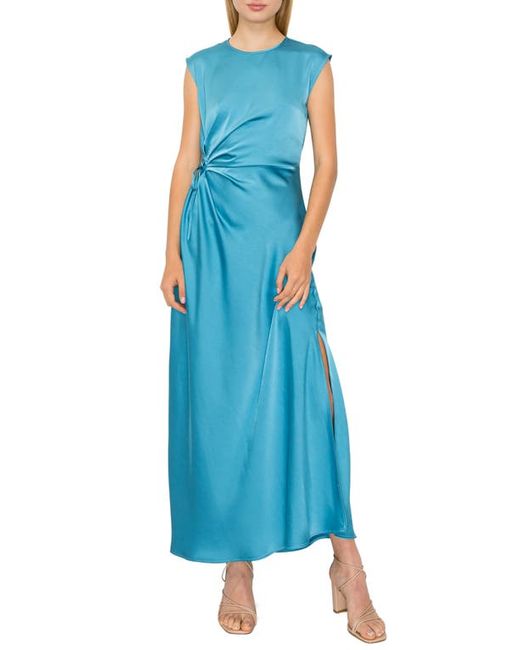 Melloday Side Ruched Satin Dress X-Small