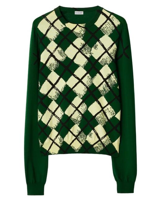Burberry Argyle Cotton V-Neck Sweater