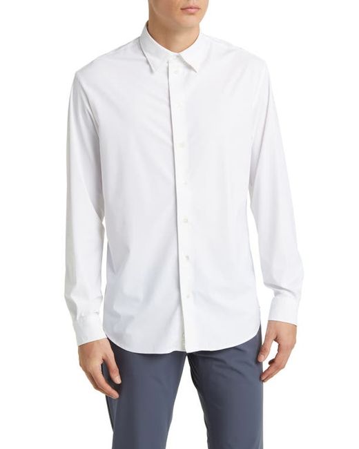 Emporio Armani Stretch Jersey Button-Up Shirt