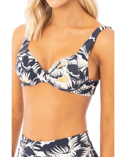 Maaji Delft Archie Floral Reversible Underwire Bikini Top Small