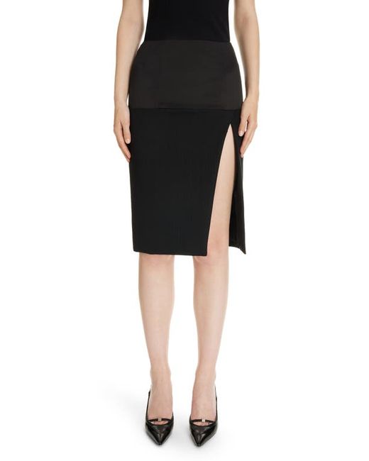 Givenchy Tailoring Front Slit Wool Skirt