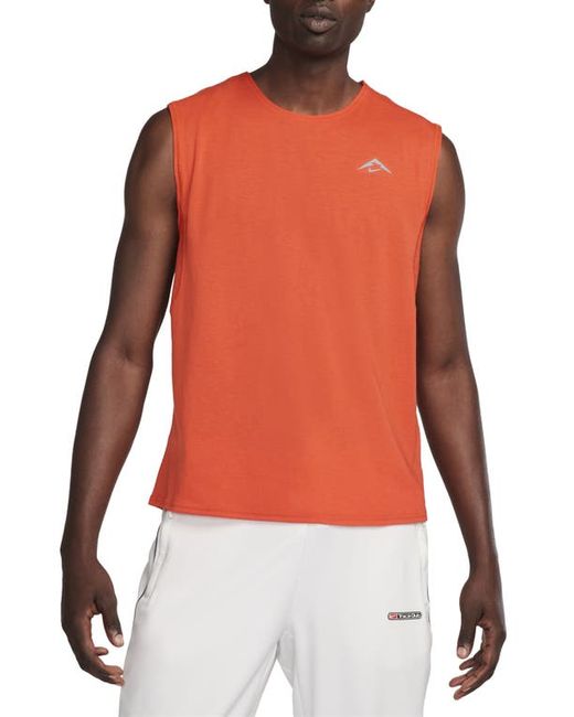 Nike Dri-FIT Solar Chase Trail Running Sleeveless T-Shirt Cosmic Clay/White