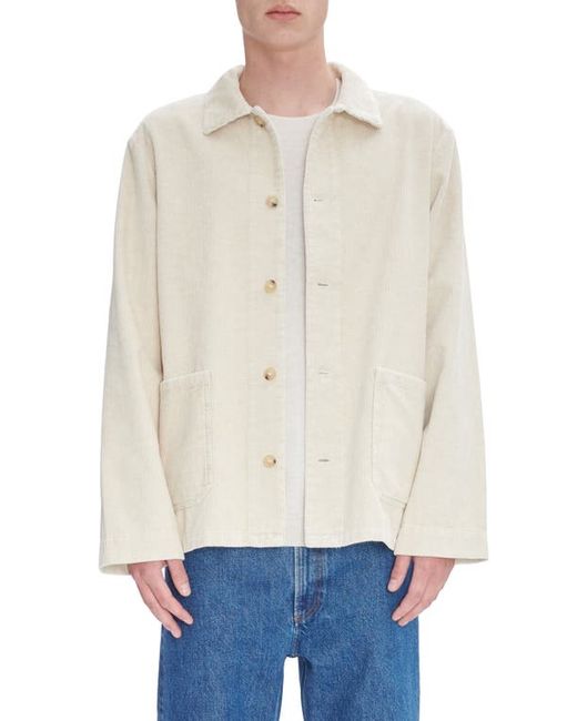 A.P.C. A. P.C. Bobby Oversize Cotton Linen Corduroy Button-Up Shirt Jacket
