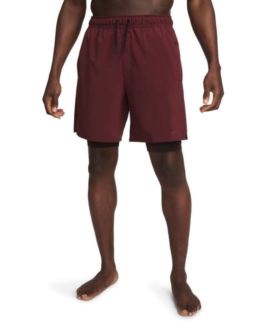 Nike Dri-FIT Unlimited 2--1 Versatile Shorts Dark Team Burgundy Crush